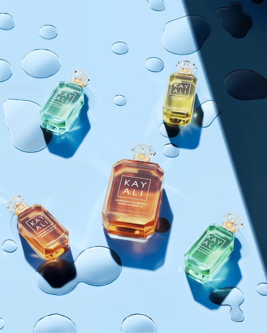 Kayali Summer Perfume Many High Angel Blue Background