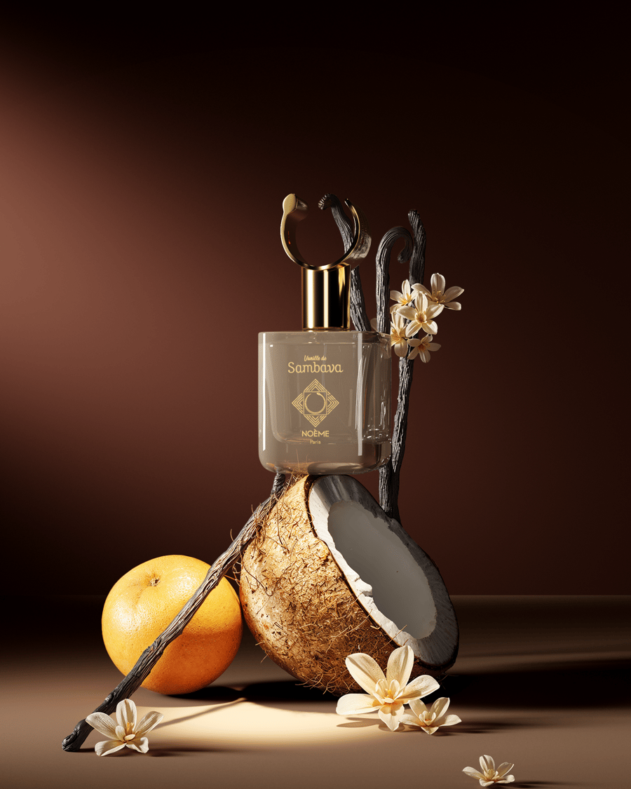 Vanille De Sambava Full Shot On a Cocount